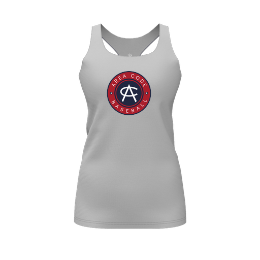 [FT0TRBGY-FYS-LOGO1] Decker Racerback Tank Top (Female Youth S, Gray, Logo 1)