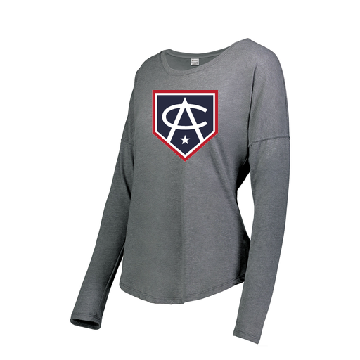 [FTLCUBGY-FAXS-LOGO3] Ladies LS Ultra-blend T-Shirt (Female Adult XS, Gray, Logo 3)